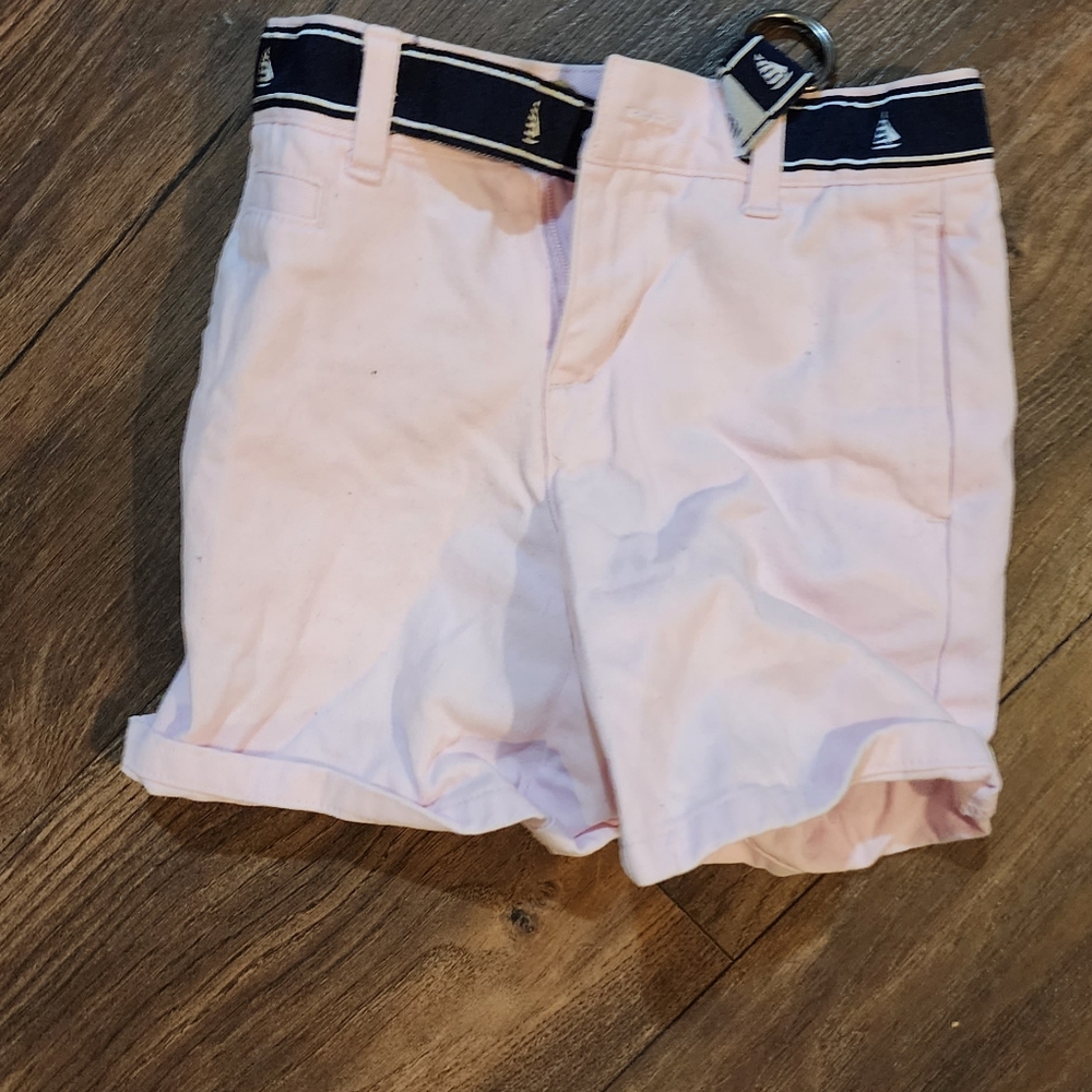 Pink Janie and Jack sailor shorts with belt